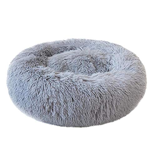 Lit pour chat lavable avec coussin en peluche doux L