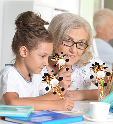 Dollibu Brown Giraffe Plush Pen - Cute & Soft Wild Life Stuffed Animal Ballpoint Novelty Pen Toy, Writing Pen Instrument For Cool Stationery School & Office #TOP6