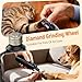 Juveximzy Electric Dog Nail Grinder: Upgraded 5-Speed Quiet Dog Nail Trimmer-Safe Painless Nail File for Claw Trimming & Grooming Care At Home for Dogs & Cats(Light Black)
