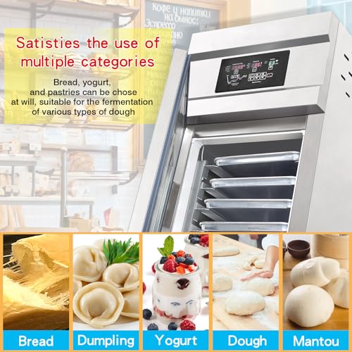 Kolice Commercial Auto Dough Baking Proofer Machine,Baking Equipment,Food Preserver Integrated Freezing,Thawing,Keep Fresh and Fermentation Function-18 Tray,650L,Temperature Range: 0C to 45C