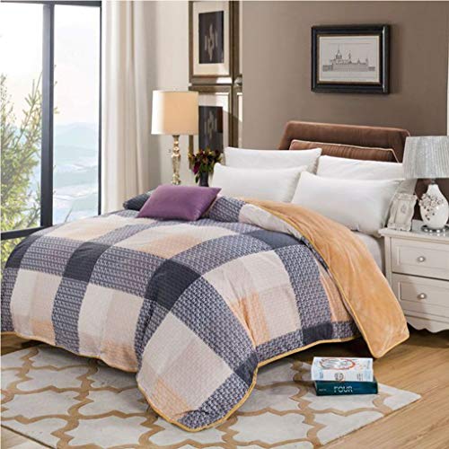 ZYWTZ Fundas Edredon Algodón y Franela Ropa de Cama Invierno AB Diseño de Superficies,180 * 220cm