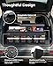 HOTOR Car Trunk Organizer - Trunk Organizer for SUV with Removable Cooler Bag, Foldable Cover, 3 Compartment Car Storage Essential Car Accessories for Truck, Van & Sedan, Black, 33.1