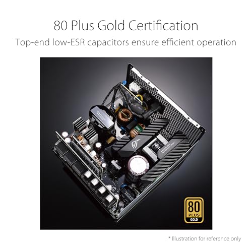 ROG Strix 750W Gold Alimentatore PC Modulare, 80Plus Gold, ATX12V, Dissipatori ROG Heatsink, Ventola Axial-Tech, Tecnologia 0dB, Misure 16 x 15 x 8.6 cm, Tasto ON/OFF, Nero - Alimentatore - Immagine 3