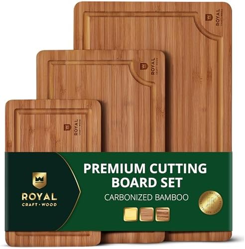 ROYAL CRAFT WOOD Wooden Cutting Boards for Kitchen Meal Prep & Se...