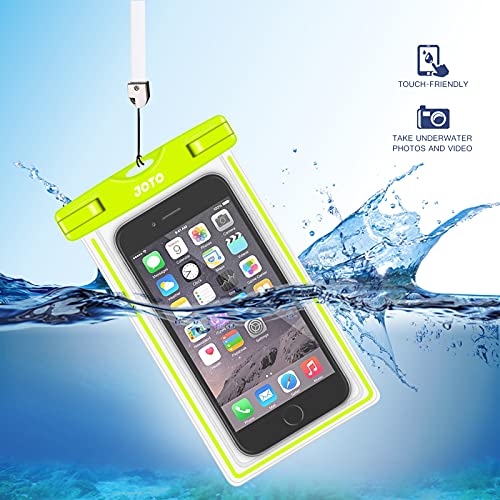 Image of Universal Waterproof Case, JOTO Cellphone Dry Bag for iPhone Xs Max XR Xs X 8 7 6S Plus, Samsung Galaxy S9 S8 Plus /S6 /Note 8 6 5 4, Pixel 3 XL /3 HTC LG Sony Nokia Motorola up to 6.0 inch diagonal (Green)