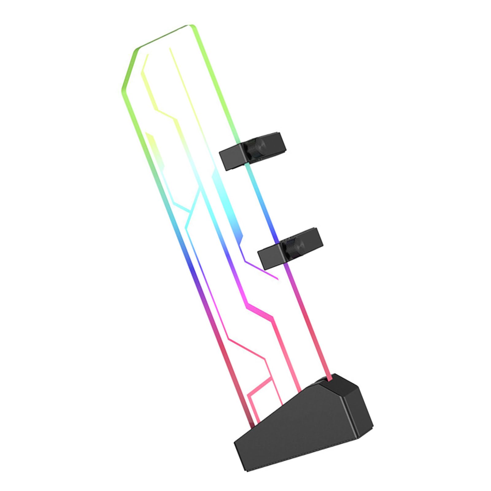 Soporte VGA de vidrio endurecido para GPU, soporte vertical para tarjetas de video, ahorro de espacio y refrigeración eficiente