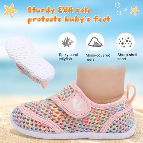 Image of FEETCITY Toddler Water Shoes Boys Girls Swim Shoes Quick Dry Kids Aqua Socks Barefoot for Beach Swimming Pool