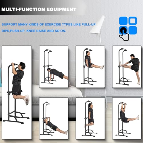 Leiblsufo Pull Up & Dip Station Dip Stand Power Tower, Adjustable Height Home Strength Training Fitness Workout Station, Suitable for Teenagers, Women, Men - Image 6