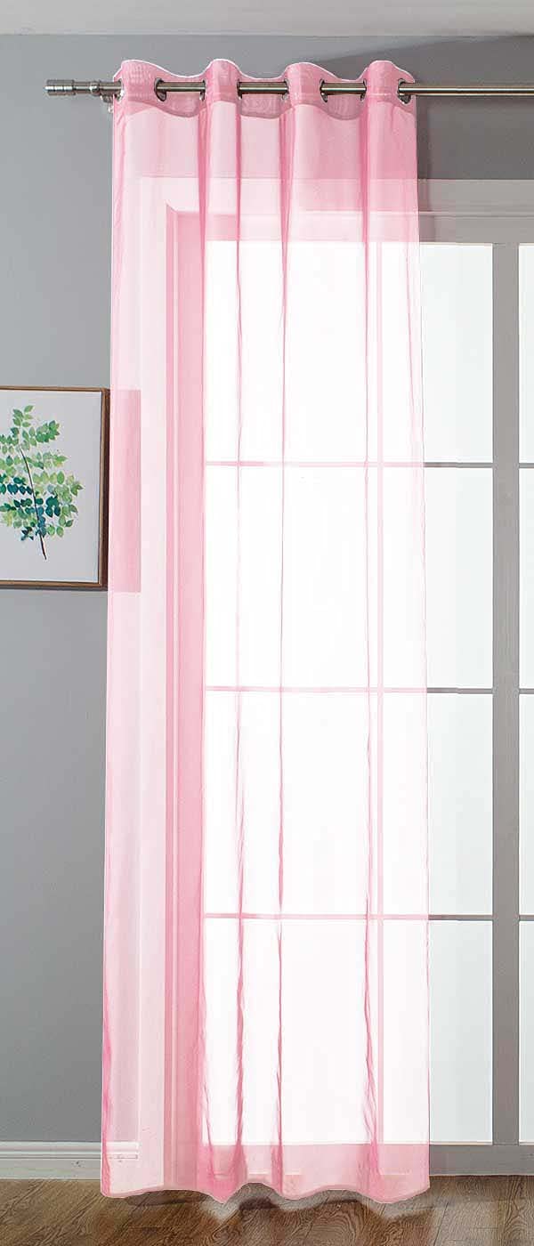 Gardinenbox 20332-cn Curtain with Eyelets for Living Room 245 x 140 cm Light Pink