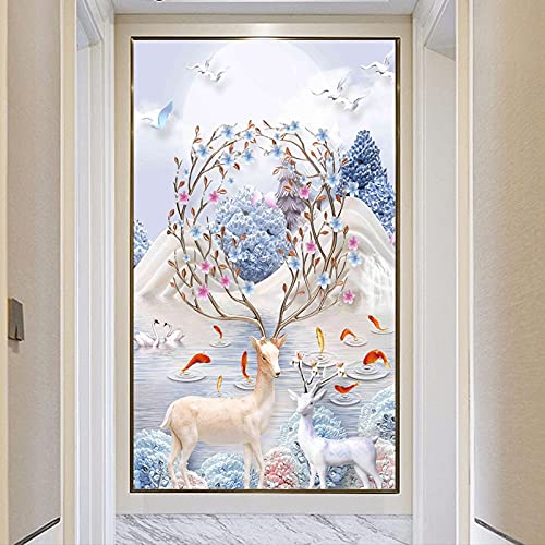 Faire soi même peinture diamant faon blanc kit complet relaxant 80x220