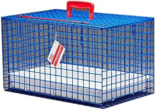 MDC Cat Carrier, all round view, great for travel, ideal for vets visits, top opening, Blue