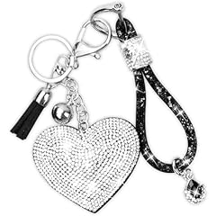 Black Finger Lanyard & Heart Keychain