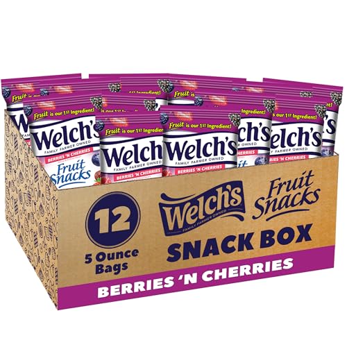 Welch's Berries 'N Cherries Fruit Snacks, 5oz, 12 bags