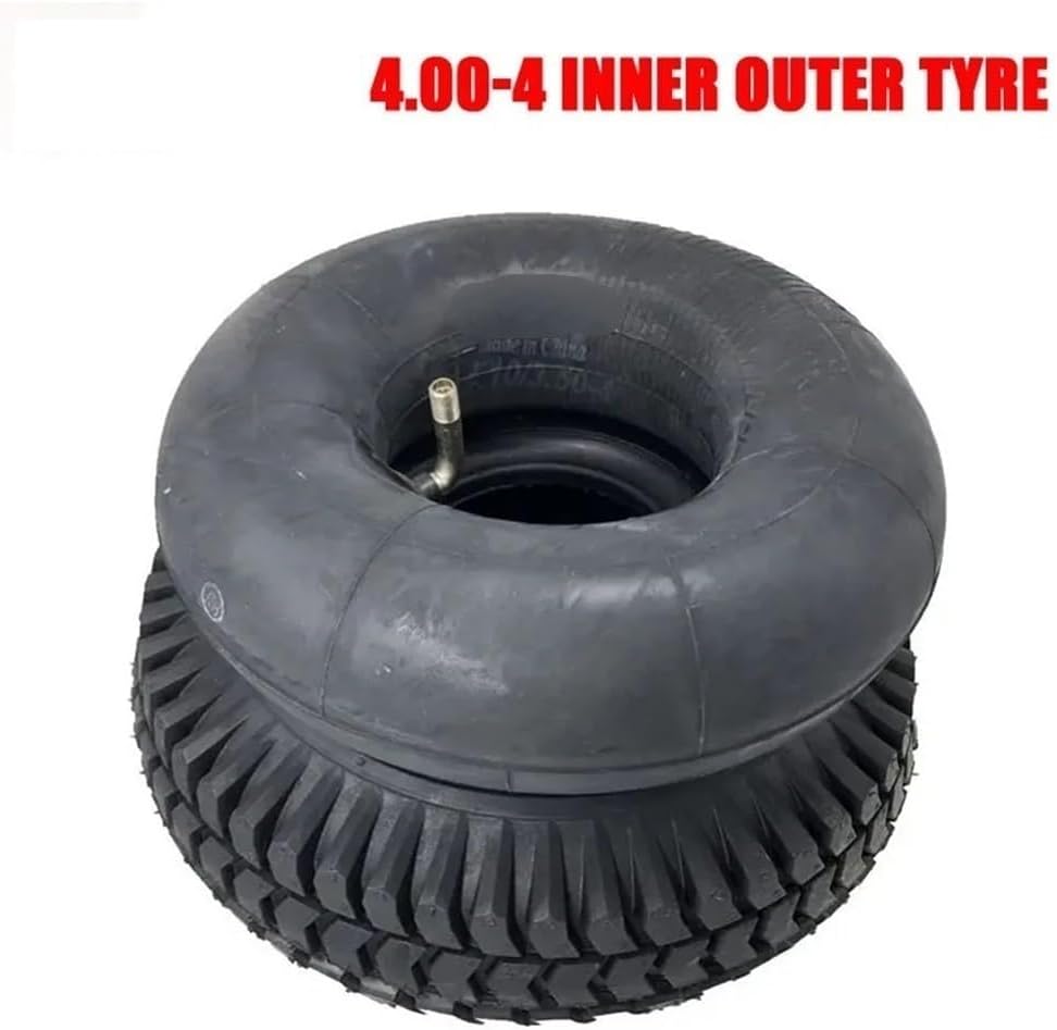 4.00-4 Inner and Outer Tyre Fit for Wheelbarrow Electric Scooters Bicycle Tires ATV Quad Go Kart(Outer tyre)