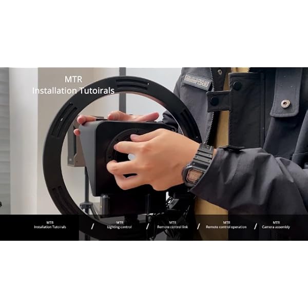 Teleprompter, Moman MTR 7.8Zoll Tragbar Klein Prompting Kit mit Ringleuchte, App, Fernbedienung für iPhone iOS/Android… – Bild 8
