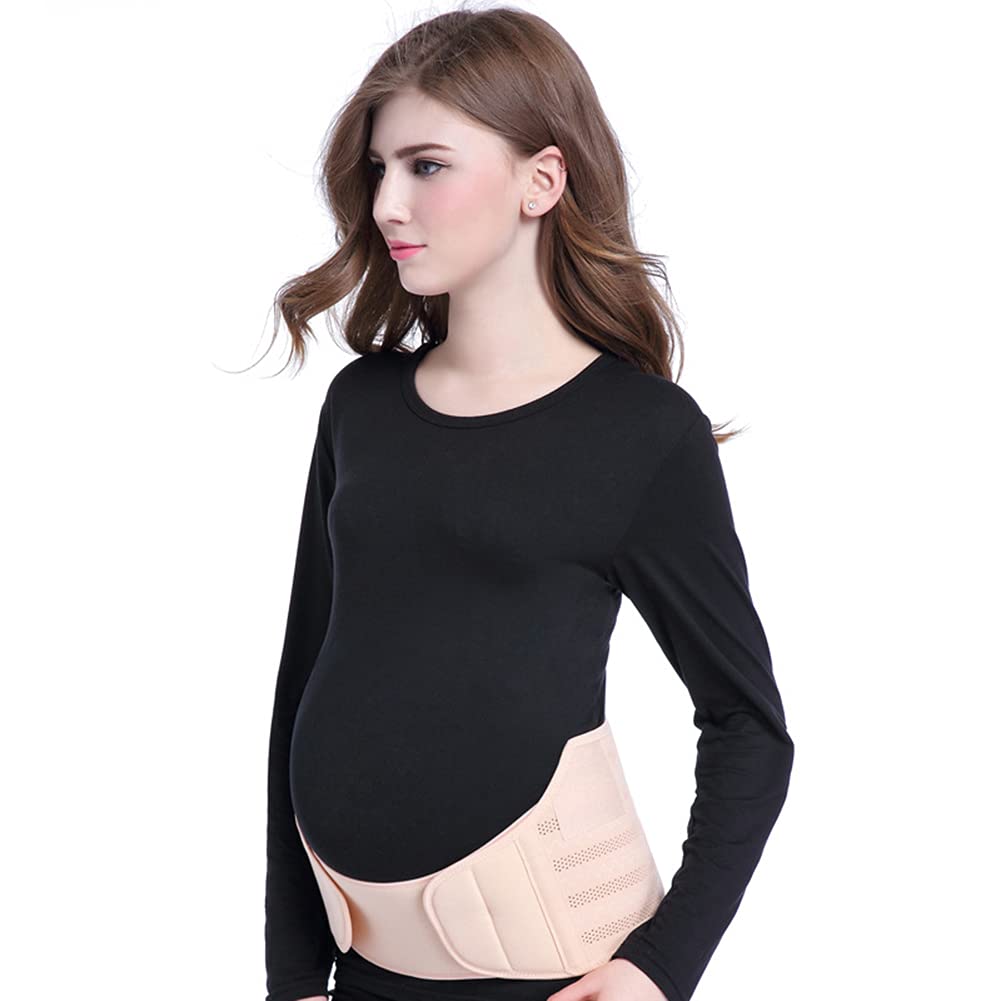 Atmungsaktiver Mutterschafts-Bauchstützgürtel Schwangere Frauen Pränatales Bauch-Stretchband Postpartum-Bauchgurt für alle Phasen der Schwangerschaft,L (XXL)