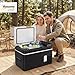 Outsunny Kompressor Kühlbox 30L -20℃-20℃ Elektrische Kühlbox mit APP-Steuerung LED-Leuchten USB Anschluss Batterieschutz 12/24V DC & 110-240V AC Tragbarer Auto Kühlschrank Gefrierbox für Auto LKW