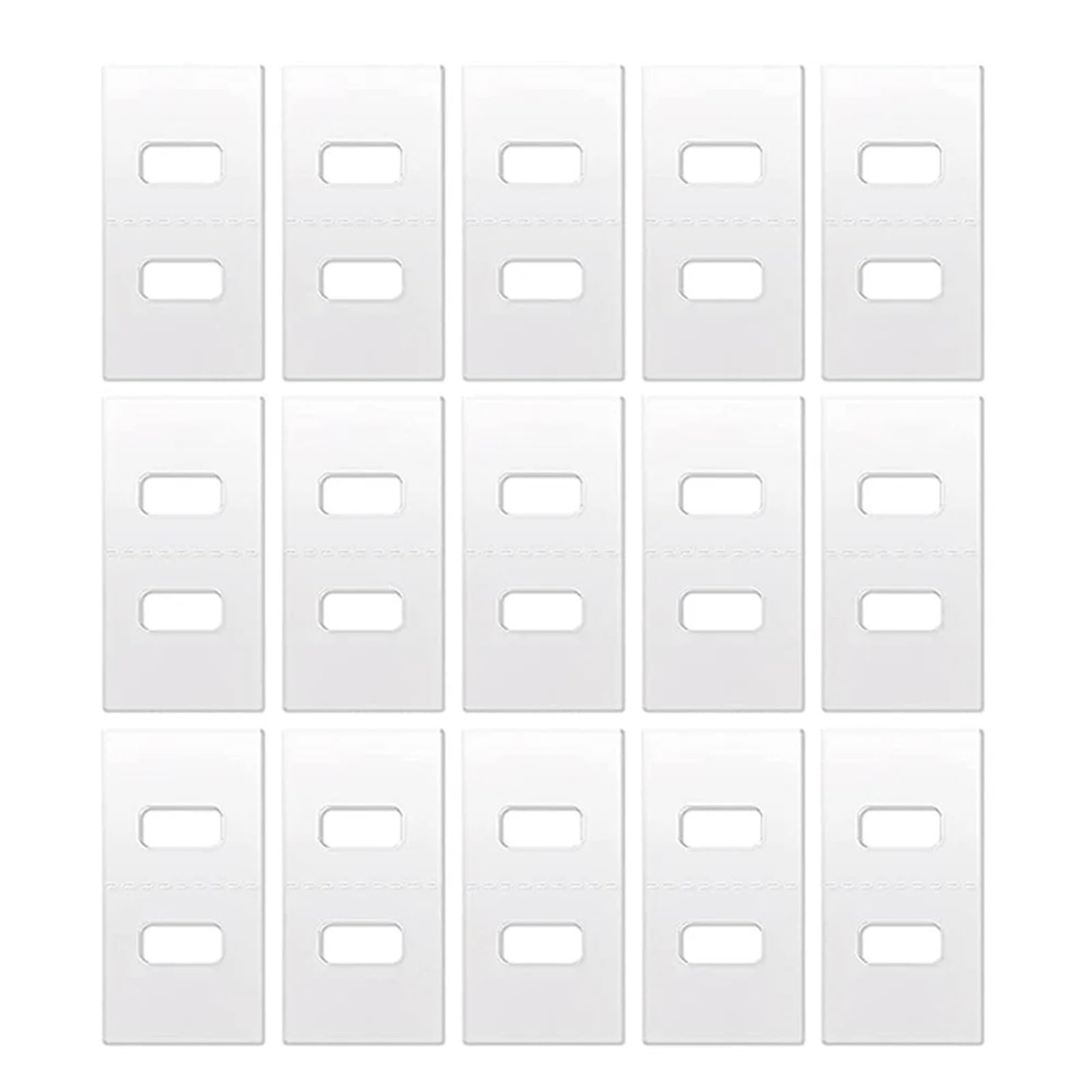 Lot de 48 lattes de rechange pour stores verticaux en PVC - Clips de rechange adhésifs transparents pour lattes de stores