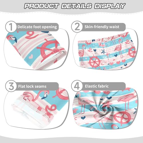 Vdsrup Girls Leggings Pink Heart Flamnigo Kids Length Leggings Pants Athletic Yoga Pants Toddler Tights Trousers 4T3