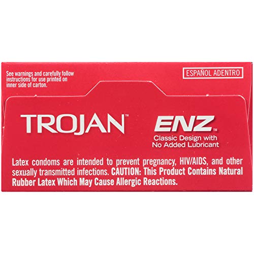 Trojan Enz Natural Latex Non-Lubricated Condoms - 12 Count #TOP7