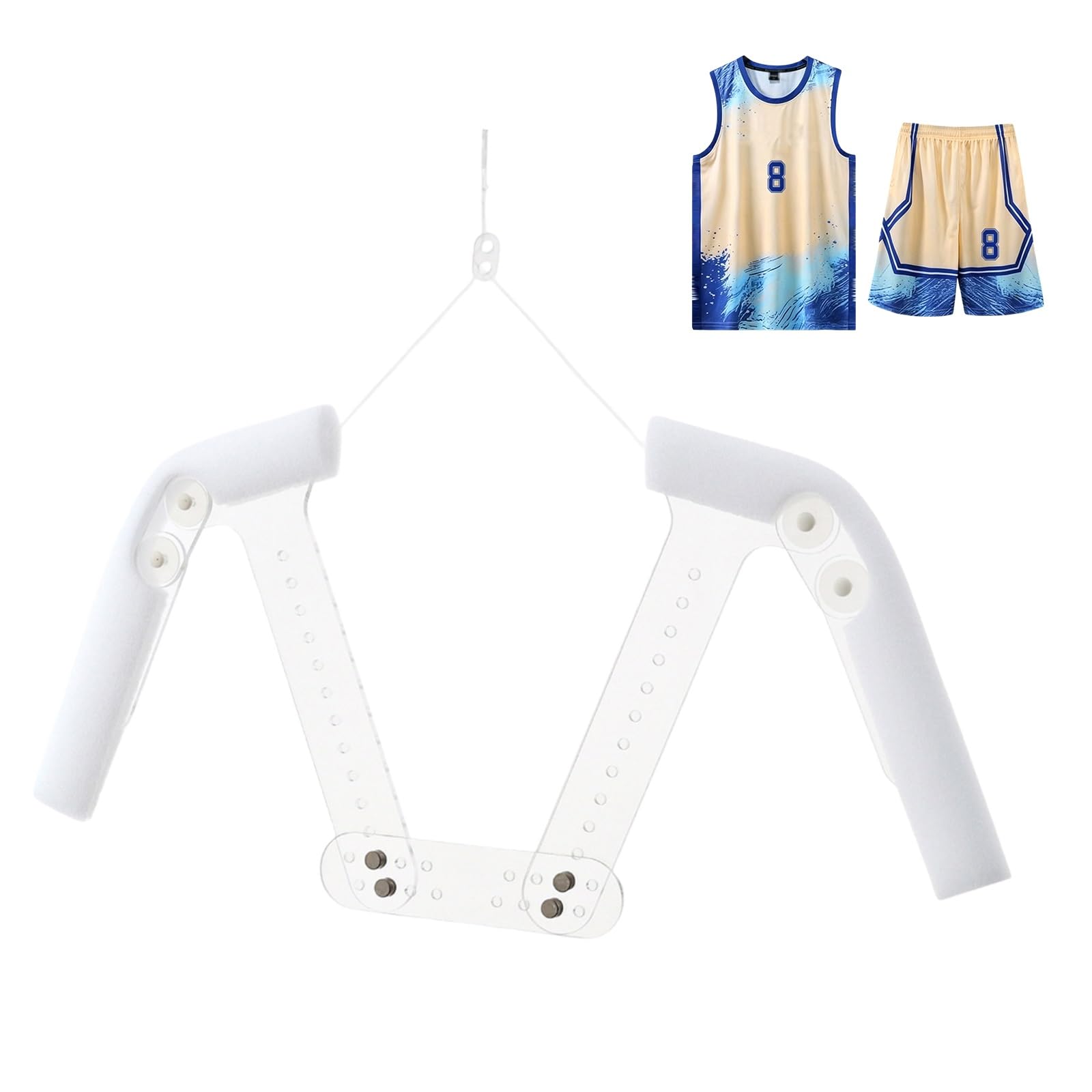 Labasuan One Color Adjustable Invisible Hangers For Jerseys, Clothing Photo Display Hanger