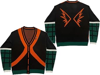 iSHOWcos Anime MHA Hero Cosplay Costume Cardigan Sweater Mens Jacket