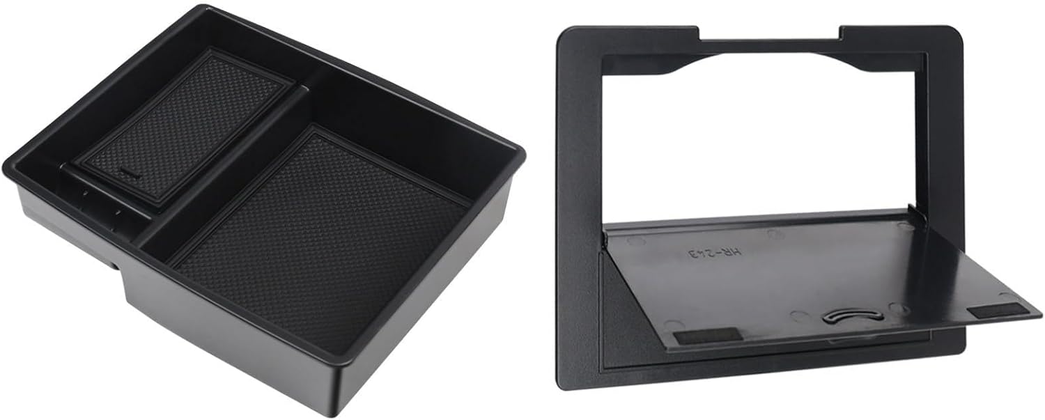 2PCS Center Console Organizer for Toyota Tacoma 2024 2025,Center Console Hidden Box for Toyota Tacoma Accessories,Storage Box and Armrest Hidden Storage Box