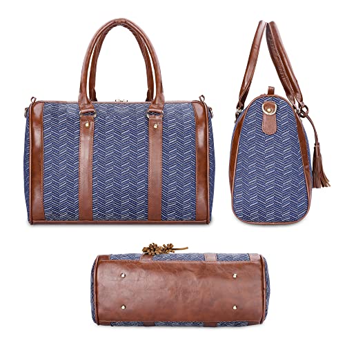 THE-CLOWNFISH-Lorna-Tapestry-Fabric-Faux-Leather-Handbag-Sling-Bag-for-Women-Office-Bag-Ladies-Shoulder-Bag-Tote-For-Women-College-Girls-Blue-Stripes