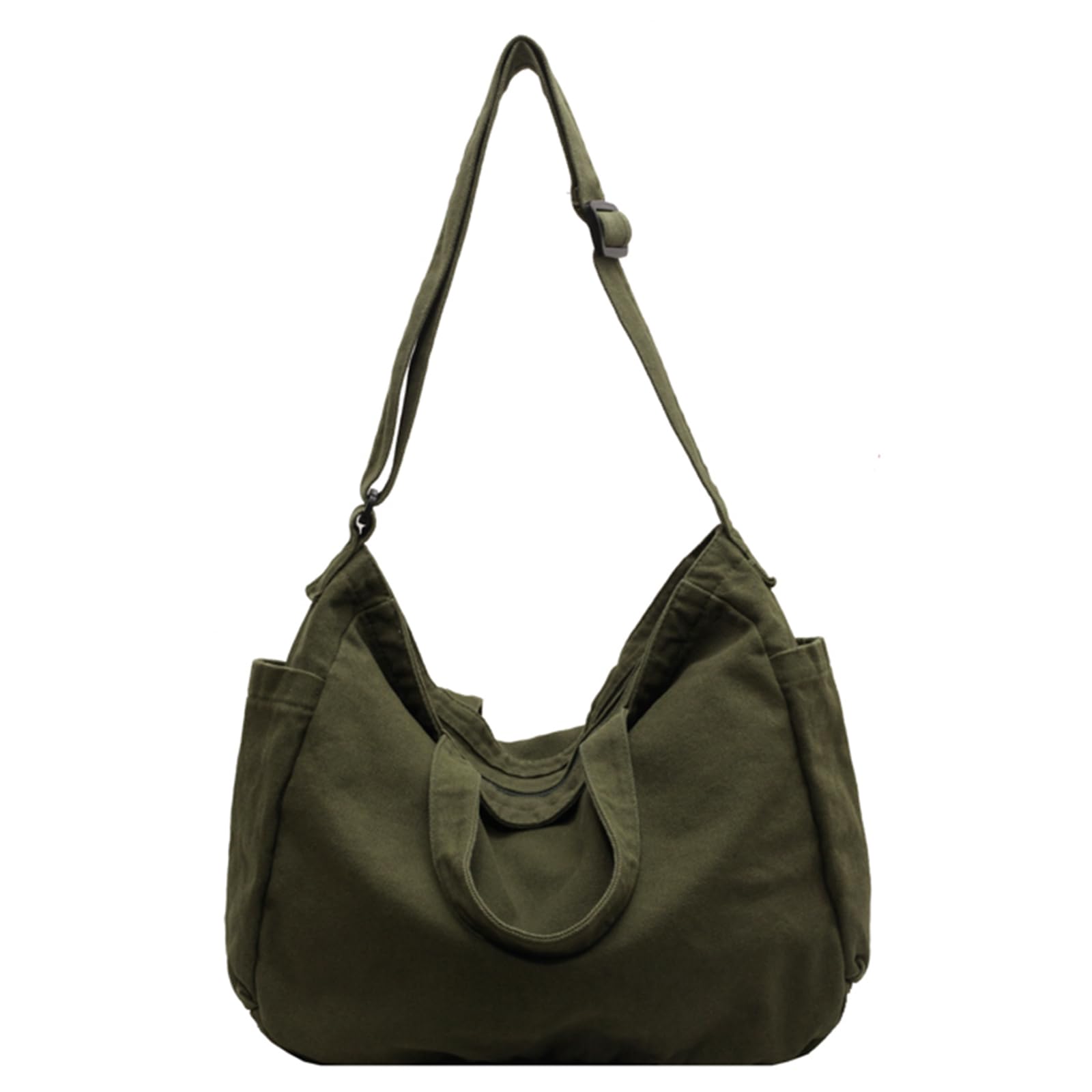 X SIM FITNESSX Borsa a tracolla unisex, in tela, per uso quotidiano, ufficio, scuola, viaggi, verde, Rétro