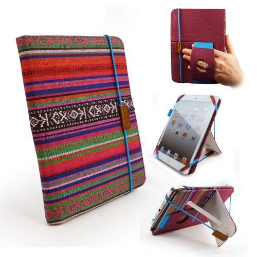 Tuff-Luv Funda Embrace Plus de Tela para Amazon Kindle Touch/Paperwhite/Sony Kobo Touch - Navajo