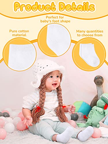Jecery 50 Pairs Baby Cotton Socks Bulk Newborn Ankle Unisex Baby Socks Stretch for Toddler Boys Girls3