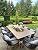 PURPLE LEAF 9 Pieces Patio Dining Set Wicker Outdoor Furniture Rectangular Table and Chairs Set for Garden Deck Teak-Finish Aluminum Frame Backyard Kitchen Set, Cushions and Pillows Included