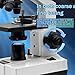 Upgraded 40X-1000X Professional Optical Composite Microscope with Abe Spotlight and Cursor Caliper,Coaxial Bi-Focus, WF10 and WF25X Eyepieces for Education, Student Experiment, Gift