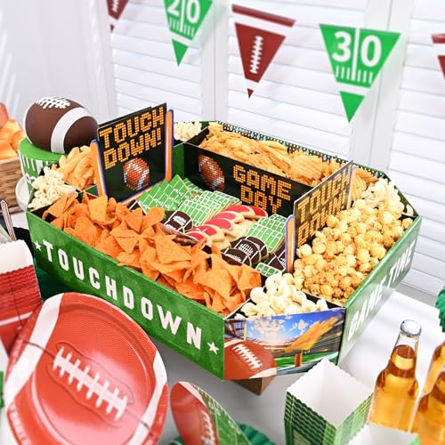 Gatherfun Football Party Supplies Kit - Tailgate, Birthday & Party Food Tray Set | Football Party Decorations & Favors - Image 6