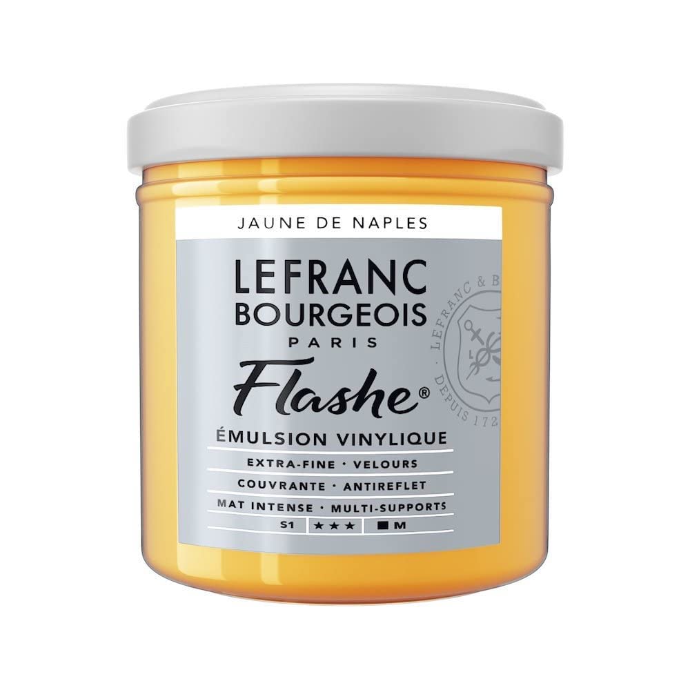 Lefranc Bourgeois Flashe, Extra-Fine Acrylic Vinyl Emulsion, Artists Quality, Naples Yellow Hue, 125ml Pot โ image 1