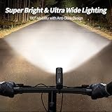Super Bright Bike Lights Front and Back, 2 Powerful LED for High Beam Low Beam Bicycle Lights, 6000mAh USB C Rechargeable Bike Headlight, Smart Brake Bike Taillight, IPX6 Waterproof & Aluminum Alloy - Image 2