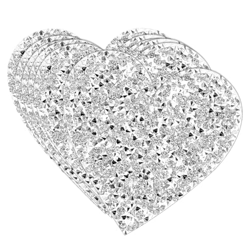 Patchs décoratifs en strass brillants cœur pour finitions haute couture - 7