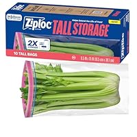 Ziploc Tall Food Storage Bags, 10 Count