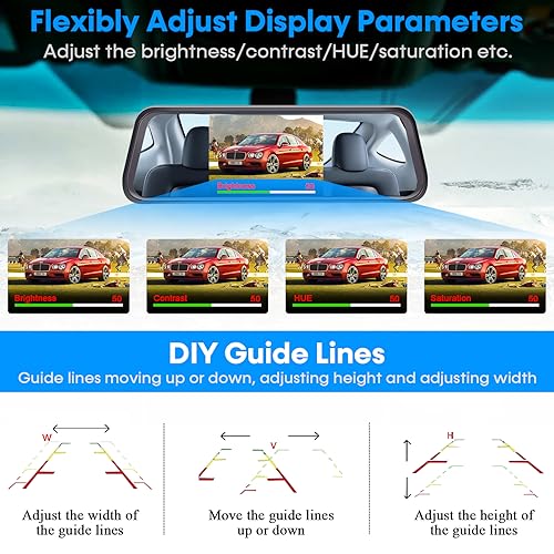 image for Backup Camera Mirror Easy Set-up: Plug and Play HD 1080P Clear Image C