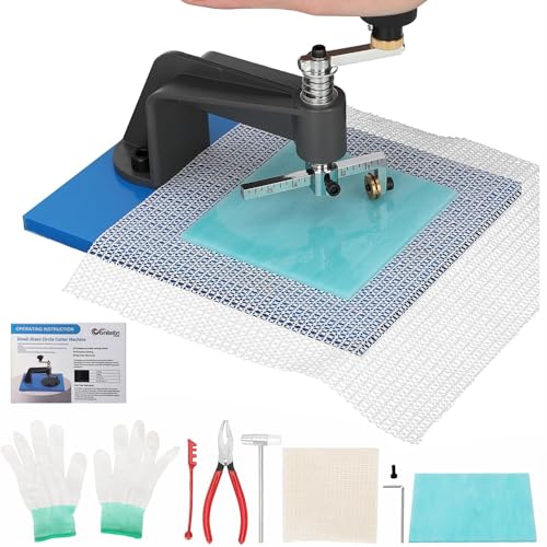 Découpeur Circulaire de Verre, avec Large Plateau, Diamètre de Coupe 10-100mm,Épaisseur 2-5mm, Échelle Anti-dérapante, Précision et Facilité avec Roue en Alliage,pour Débutants