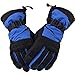 Men's Winter Warm Ski Snowboarding Winter Gloves w/Elastic Wrist Cuffs, 3578_Blue Black
