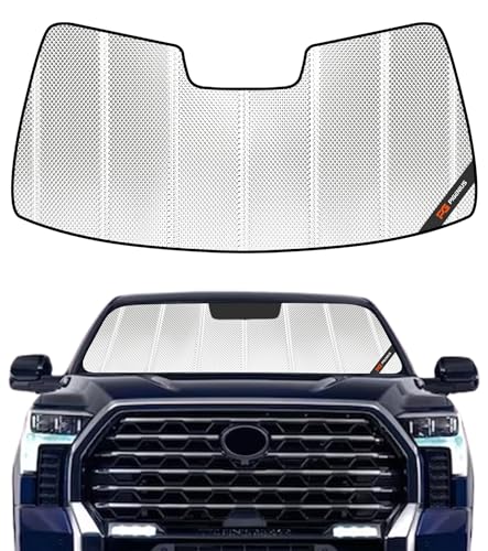 Pigenius Windshield Sun Shade for Toyota Tundra 2022-2025. Reflective Aluminum Film Front Window...