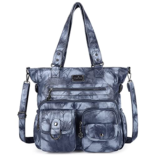 Image of Angelkiss Purses Handbags for Women PU Tote Satchel Bags for Women Pockets Shoulder Bags | PU