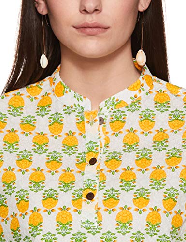 Image of Amazon Brand - Myx Women Printed Regular Cotton Short Kurti (Available in Plus Sizes)