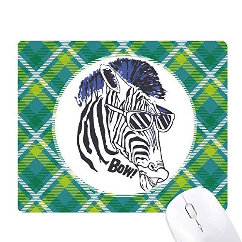 Tapis de souris pixel motif grille verte avec animal cool Pinto