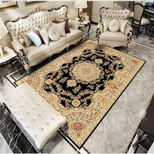 Tapis Chambre Bebe 160x210CM Antiacaro et Lavable Jaune