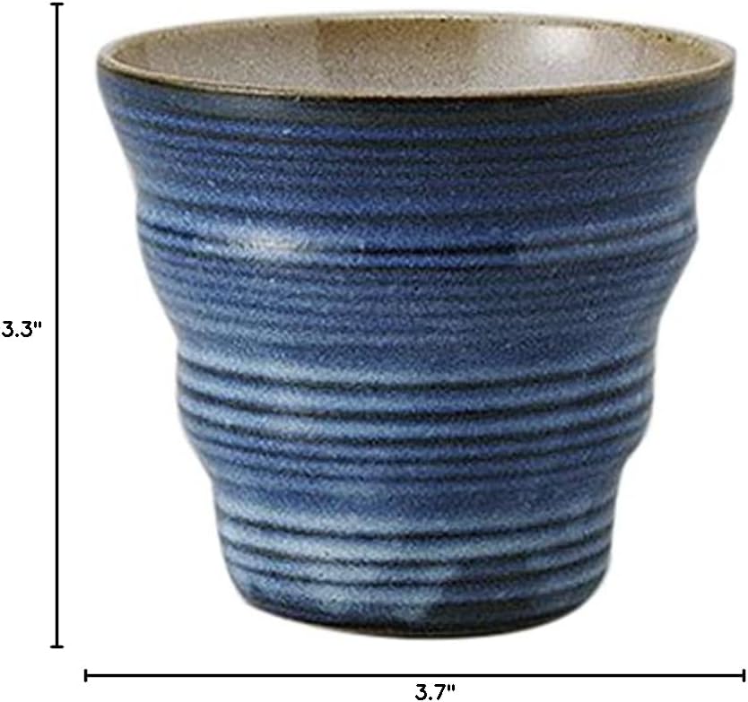 Set of 10 Rock Cups, Ash Glazed Goth Rolled Twist Rock Glass, 3.7 x 3.3 inches (9.4 x 8.4 cm), 10.2 fl oz (290 cc), Soil, Restaurants, Inn, Japanese Tableware, Restaurant, Commercial Use, Tableware