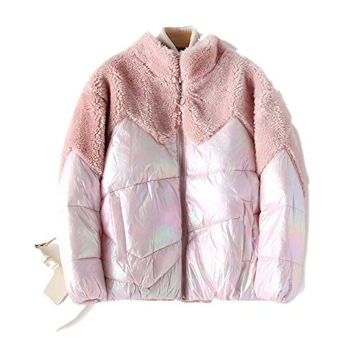 Dames d'hiver doudoune chaude manteau brillant à col montant et veste de camping pour femme