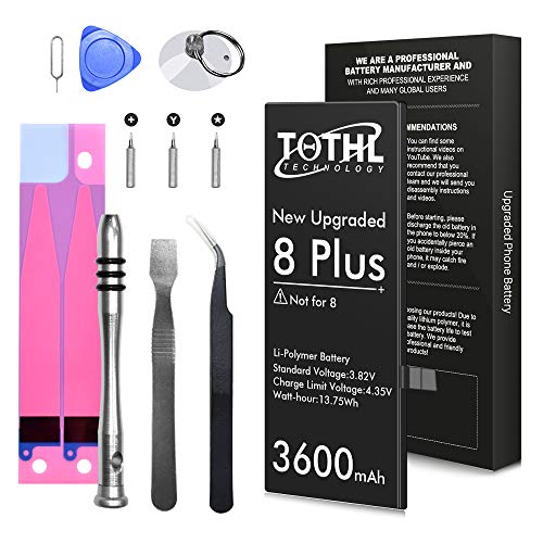 [3600mAh] Battery for iPhone 8 Plus, New 0 Cycle Higher Capacity Battery Replacement