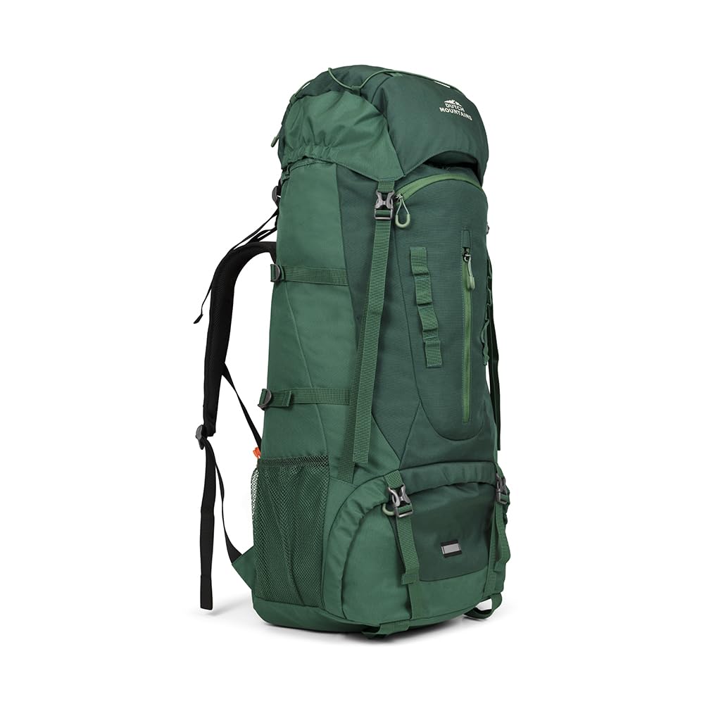 Dutch Mountains Plecak trekkingowy 65 ltr - 75 ltr lekki, wodoodporny, turystyczny plecak podróżny (Zielony)
